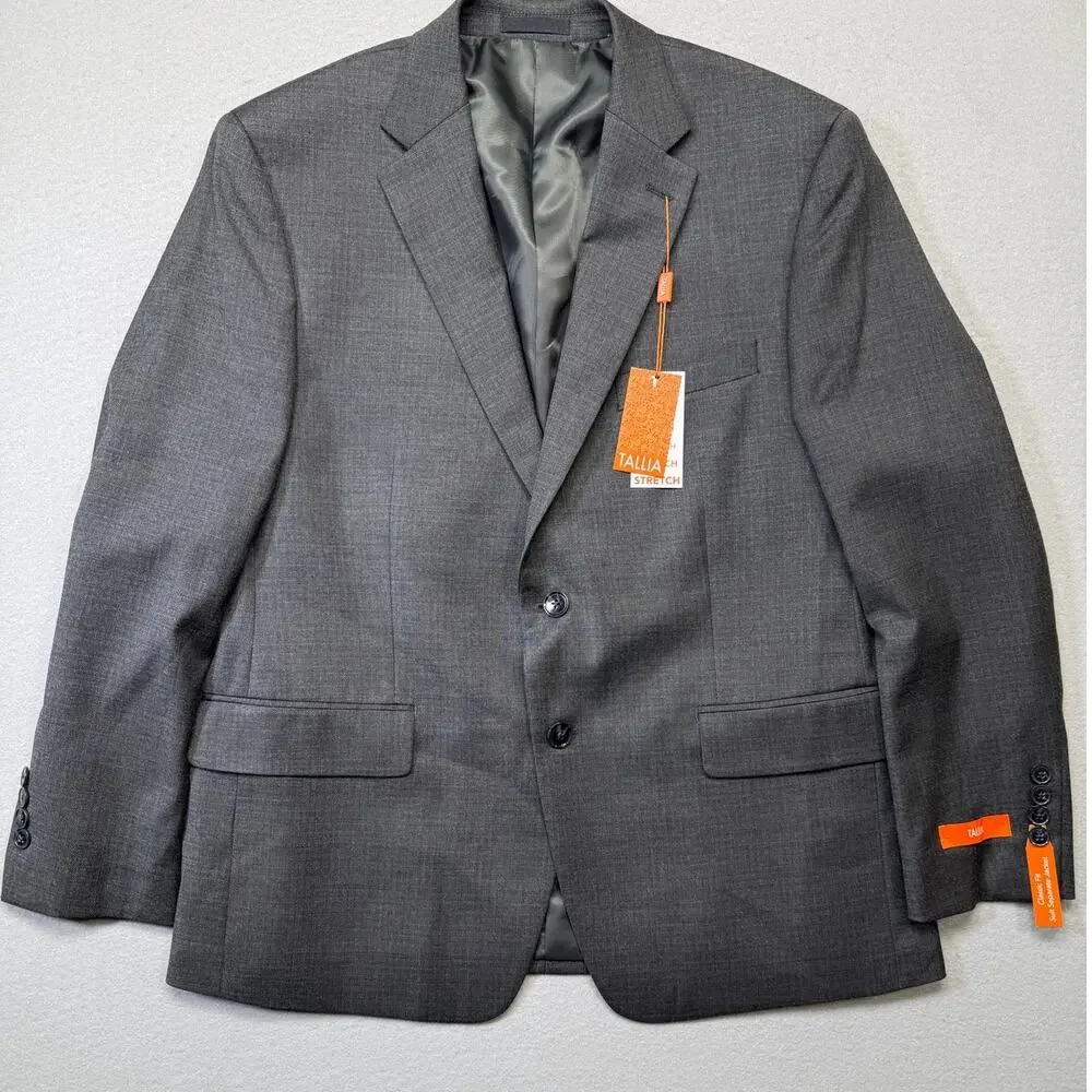 Tallia Men's Classic-Fit stretch Suit Jacket Dark Gray 42S $360